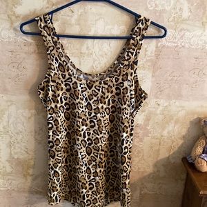 No Boundaries Scoop Neck Leopard Print Tank Top